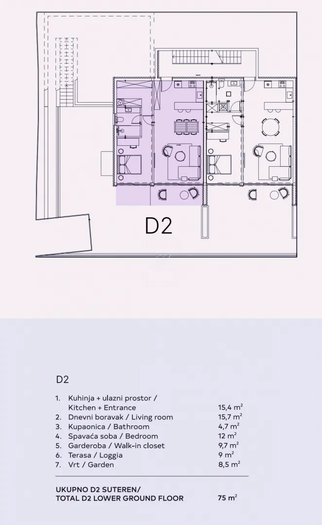 novogradnja, 75 m2, terasa, vrt, gpm - dubrovnik, d2 - slika 12