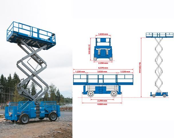 samohodna dizel podizna platforma genie gs 5390 rt - slika 3