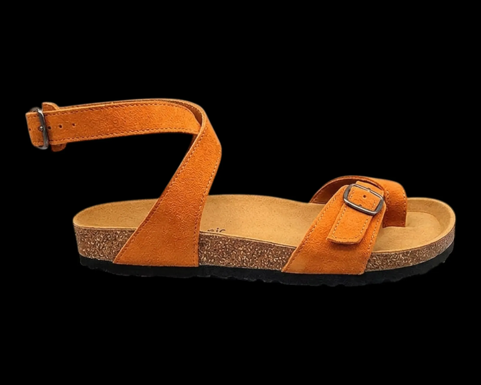 kožne anatomske sandale za žene narančaste boje - slika 4