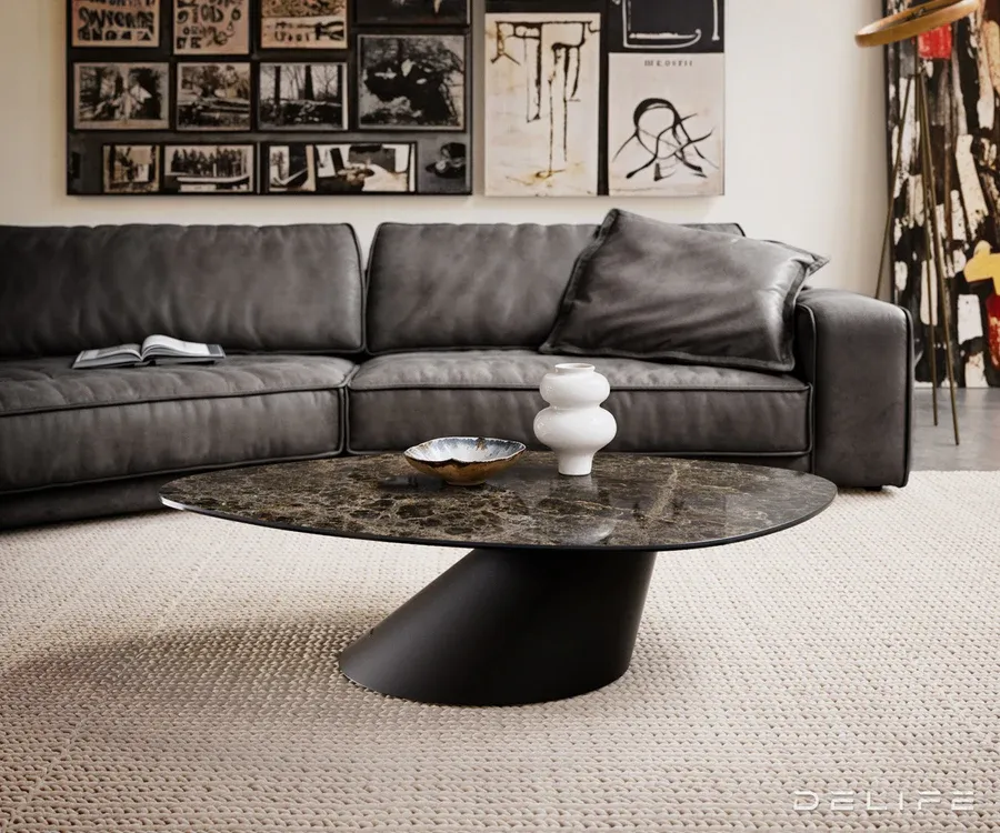 Klub stolić Edge 140x76cm, Materijal:Keramika Emperador Extra Lucidato - Čakovec