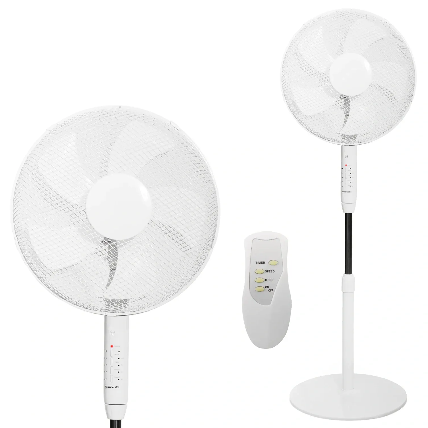 Samostojeći podni ventilator, 45 W, 3 načina rada, 5 lopatica, s timerom i daljinskim upravljačem - Pribislavec