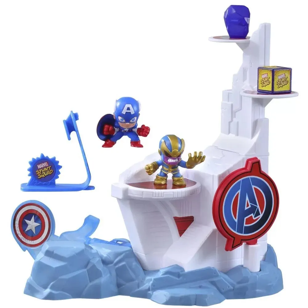 hasbro marvel stunt squad set za razbijanje tornja kapetan amerika protiv thanosa - slika 3