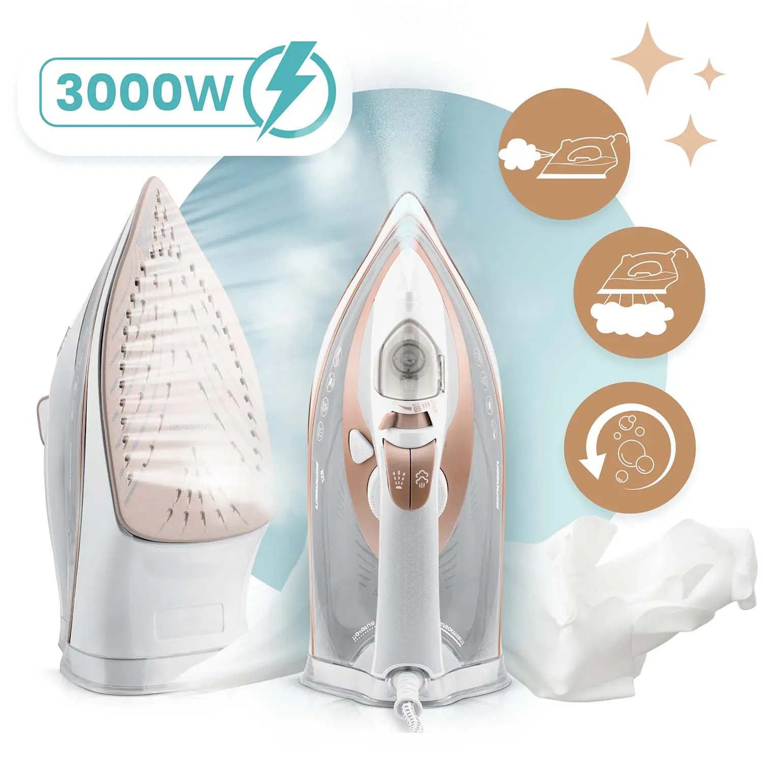3000w berdsen bd-332 parno glačalo, keramički premaz, vertikalni rad - slika 4