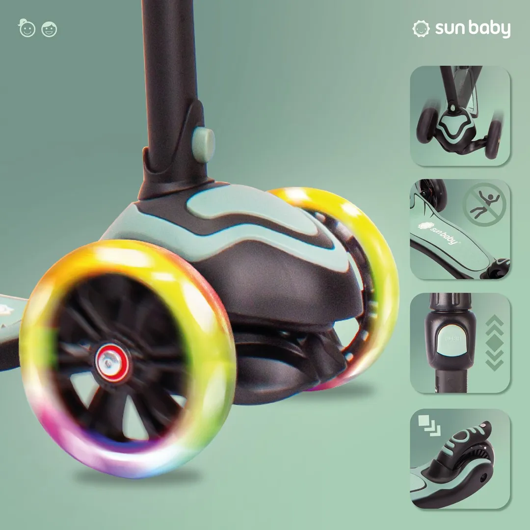 sun baby romobil za ravnotežu na 3 kotača 3u1 zeleni - slika 9