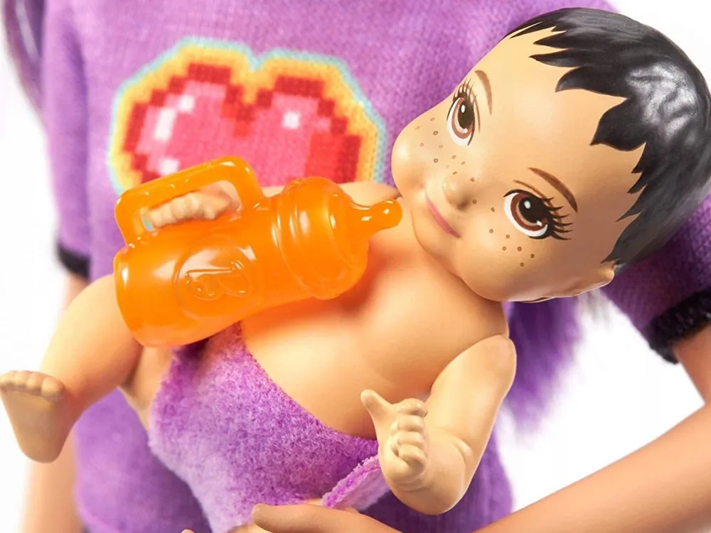 lutka barbie dadilja s bebom i dodacima - slika 5