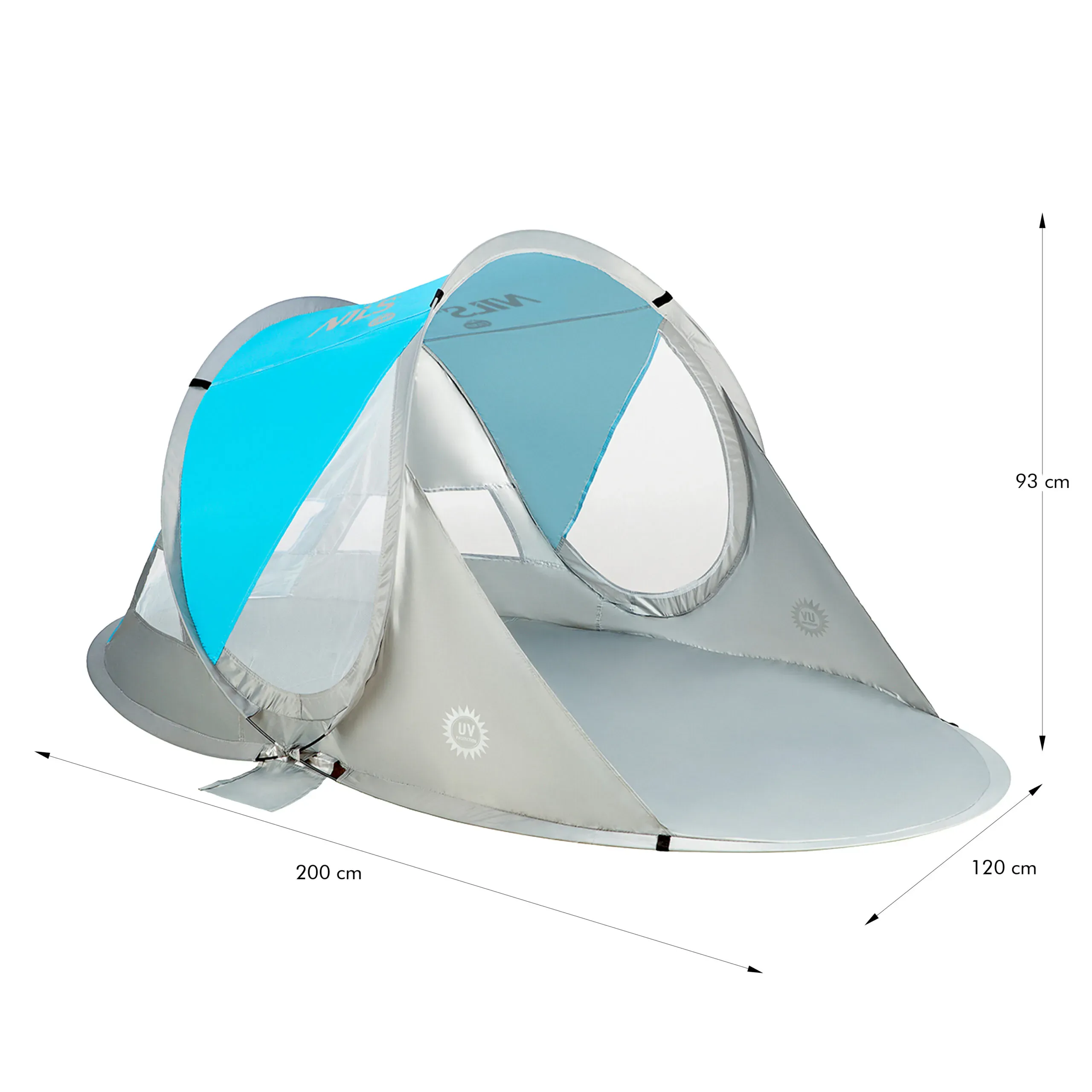 plavi šator za plažu "big" nils camp - slika 4
