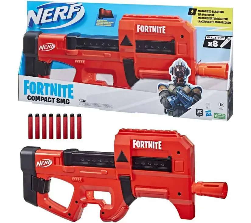 nerf elite pištolj fortnite compact smg + 8 pjenastih metaka - slika 2