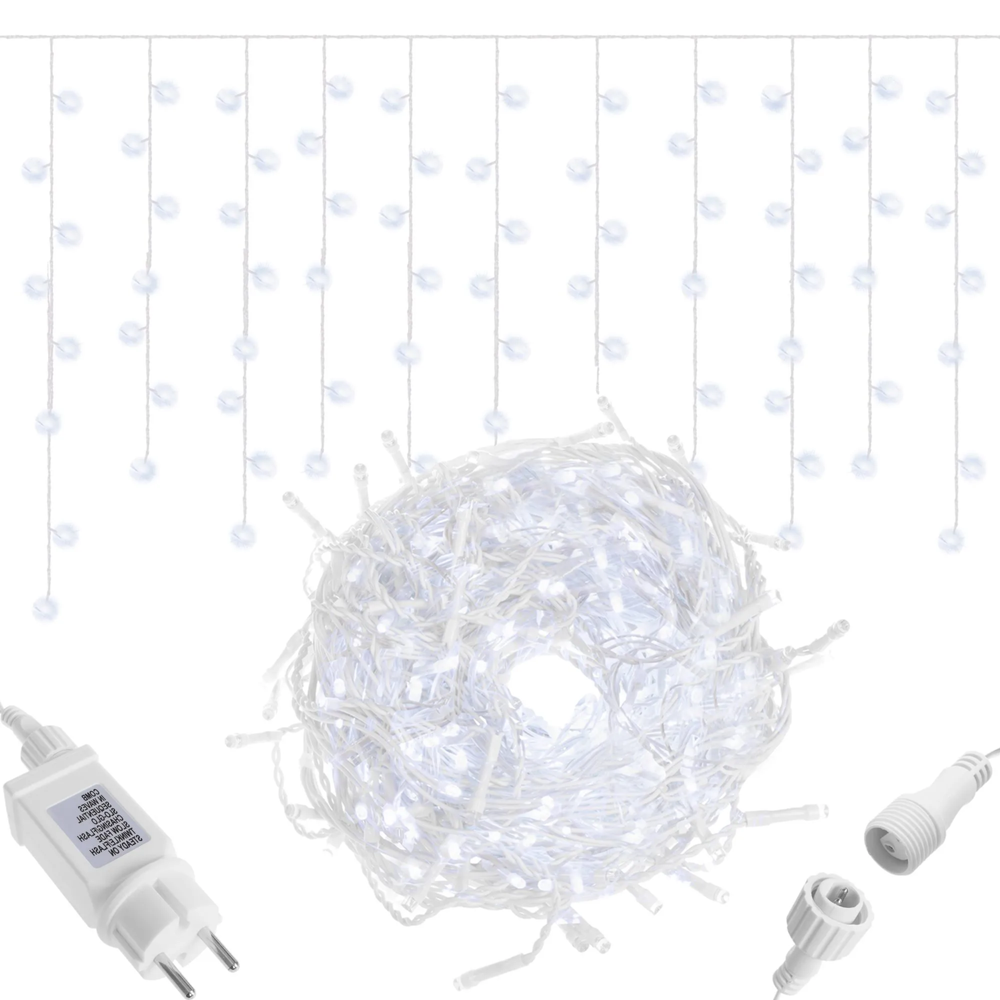 svjetlosna zavjesa u obliku ledenih siga s 200 led lampica - slika 8