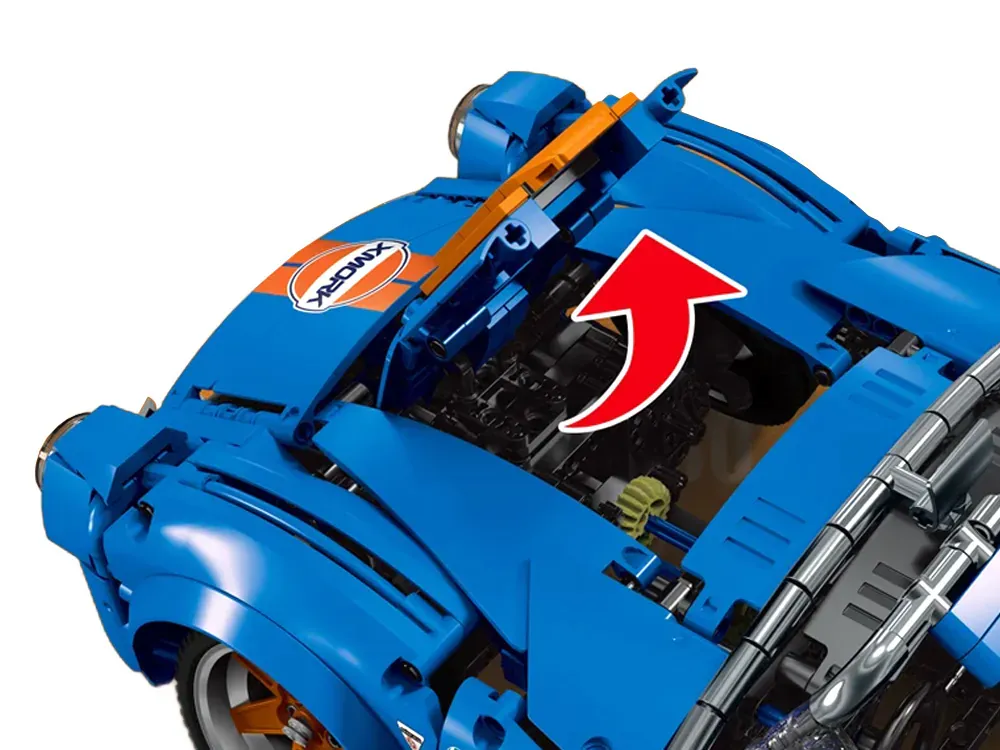 tehnički blokovi, 1816 komada, sportski auto cobra-427 - slika 6