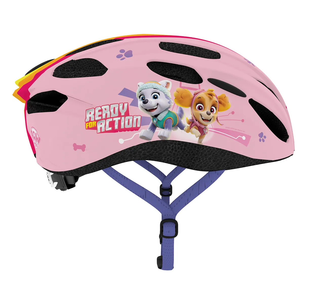 dječja biciklistička kaciga in-mold paw patrol roza - slika 5
