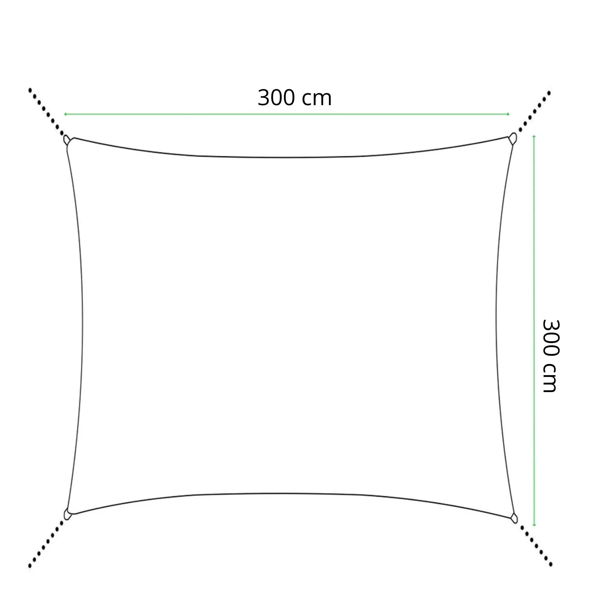 sunčevo jedro 3 x 3 m tamno sivo - slika 5