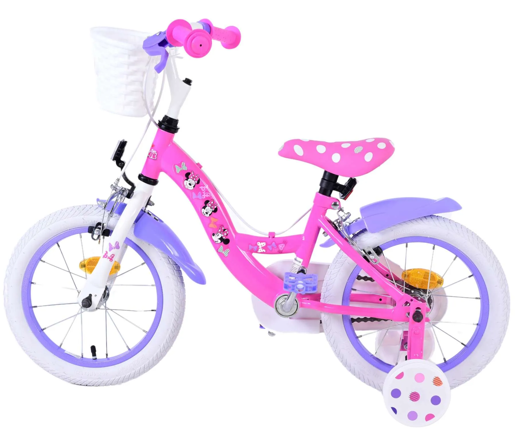 volare dječji bicikl minnie kids 14" s dvije ručne kočnice - slika 9