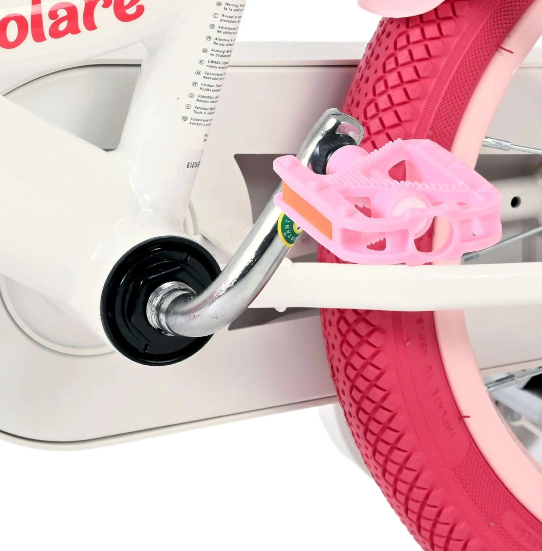 volare dječji bicikl unicorn 14″ bijele boje, s dvije ručne kočnice - slika 10