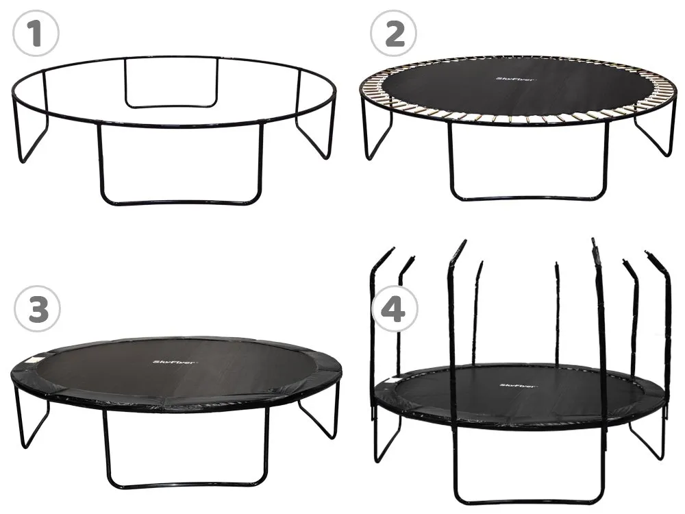 skyflyer trampolin + 12ft 366cm s ljestvama - slika 4