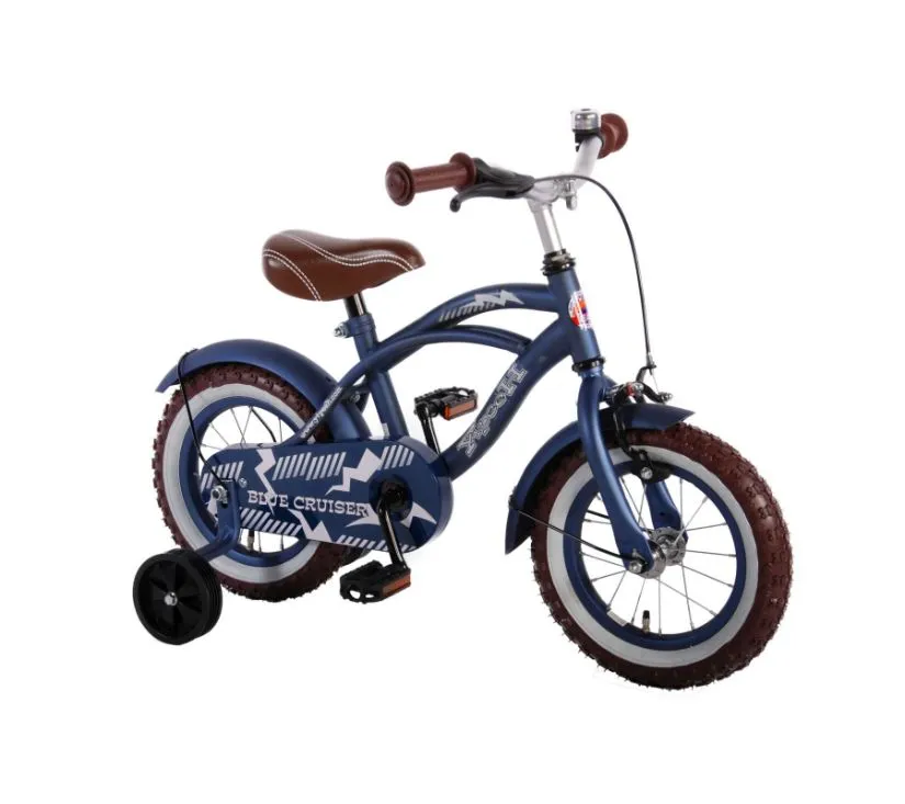 volare dječji bicikl cruiser s pomoćnim kotačima 12" plavi - slika 3