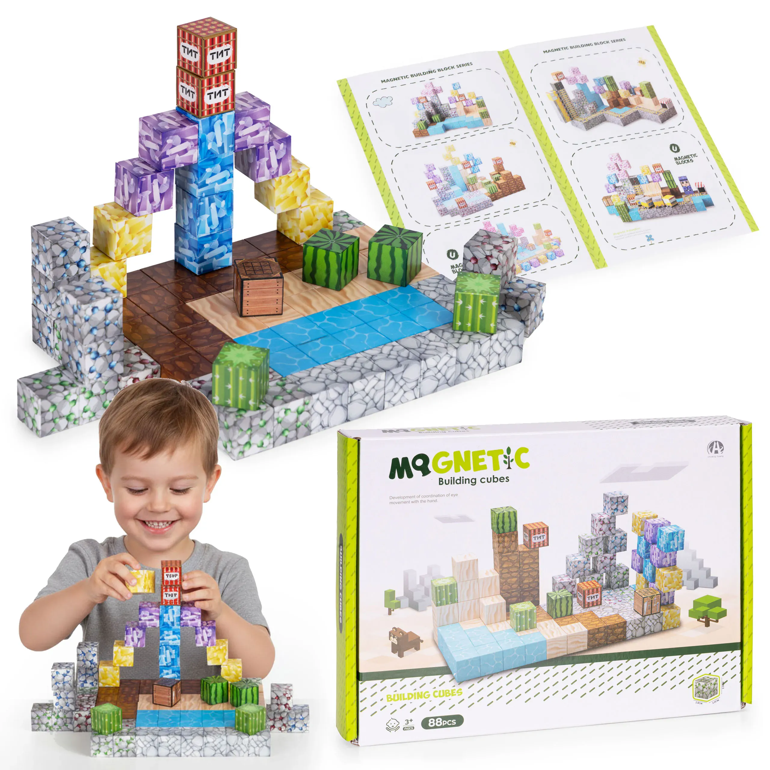 set magnetskih građevnih kocki za djecu – 88 dijelova - slika 2