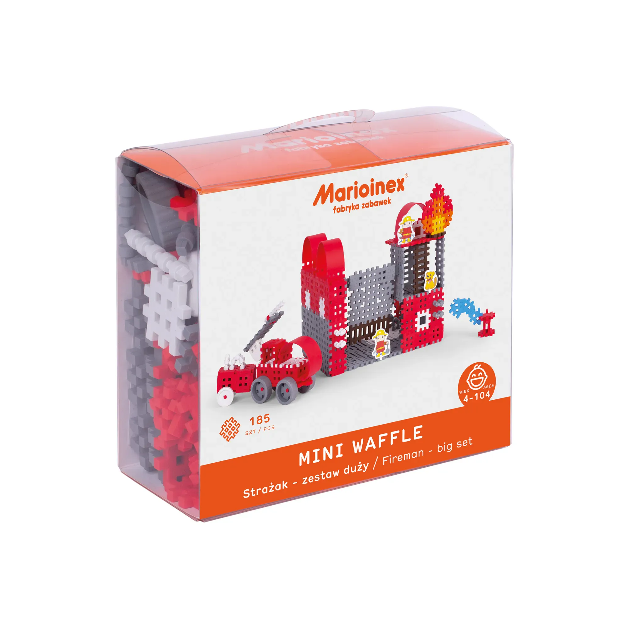 marioinex set waffle kockica vatrogasac 185kom. - slika 2