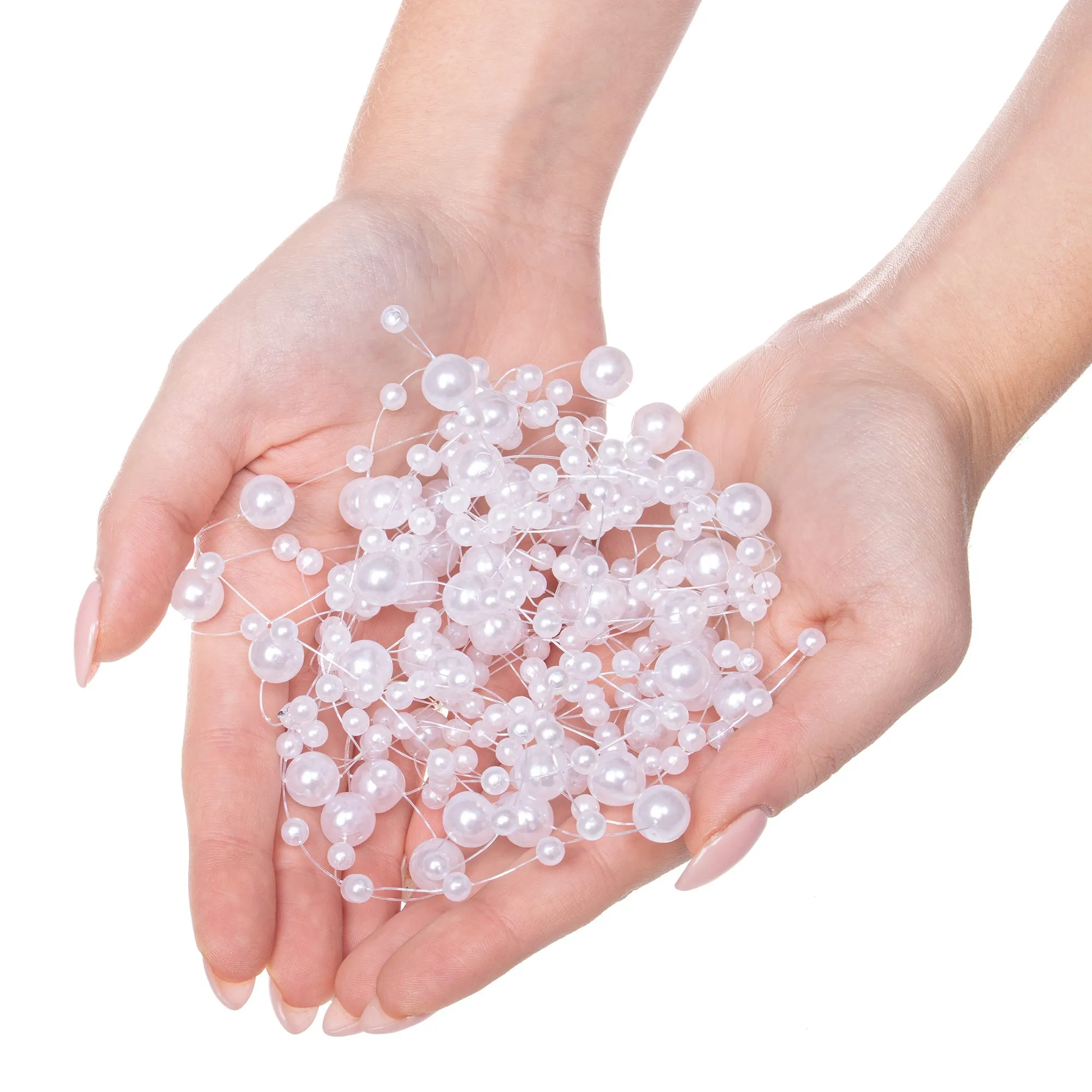 umjetni biseri 10+5 mm 5m bijeli - slika 7