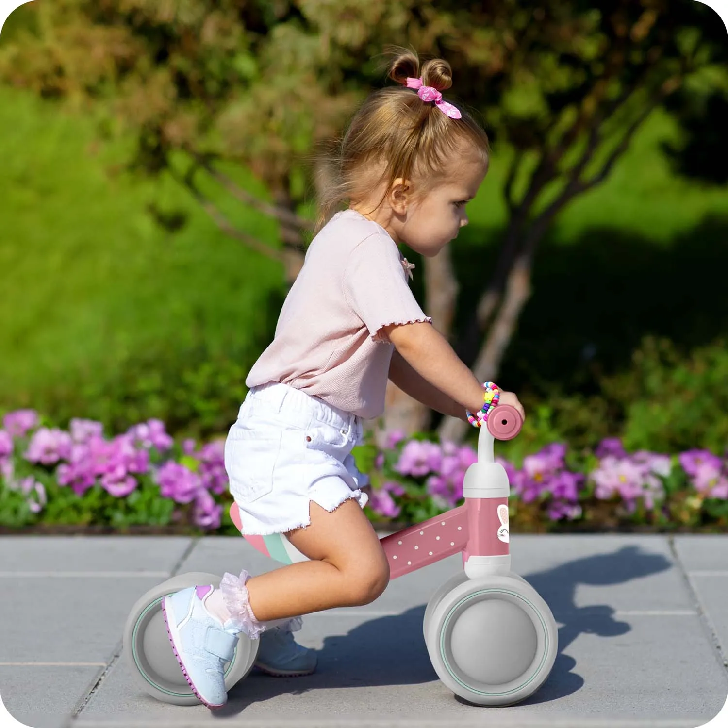 ricokids bicikl za balansiranje za malu djecu, rozi - slika 7