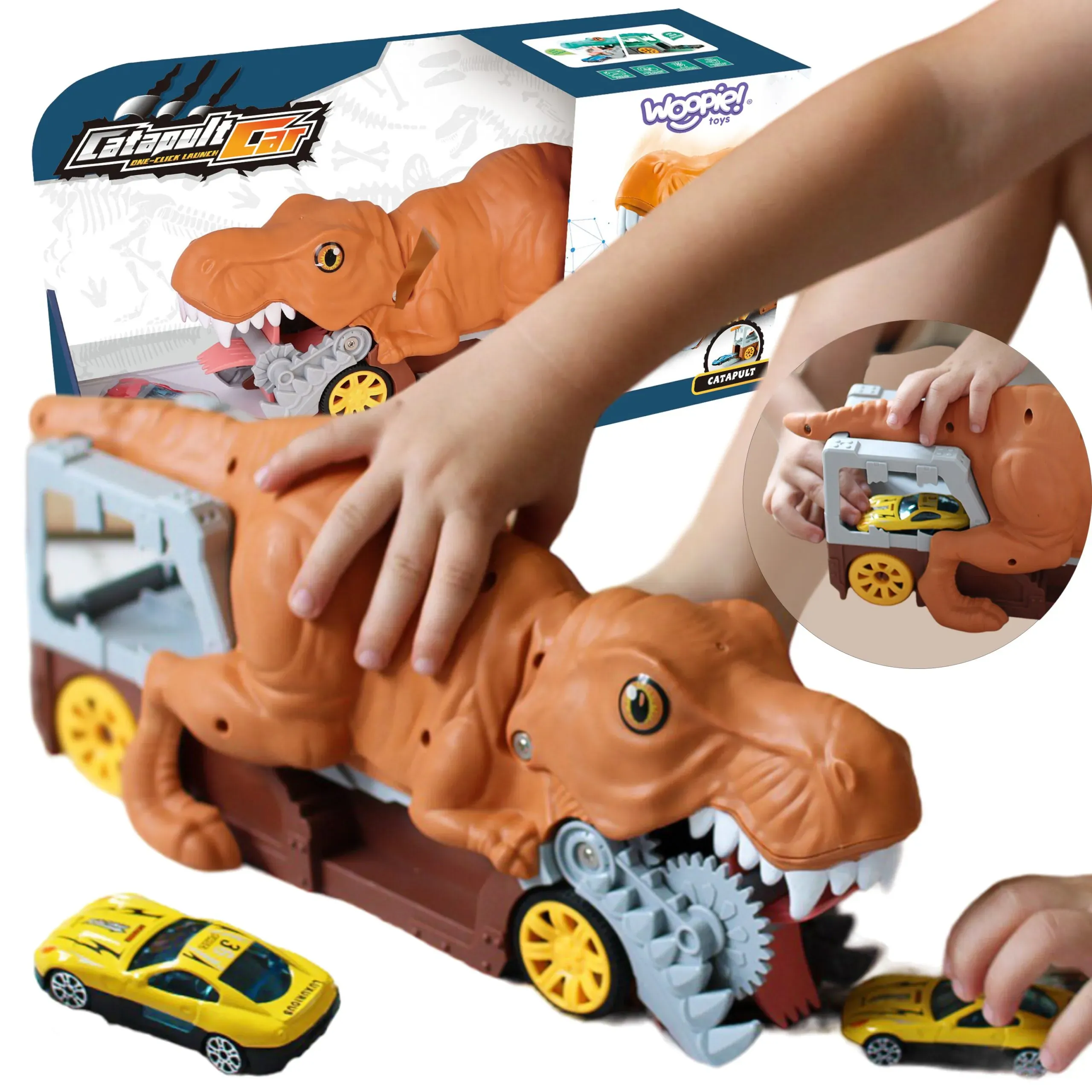 woopie kamion za izbacivanje automobila - dinosaur - slika 2