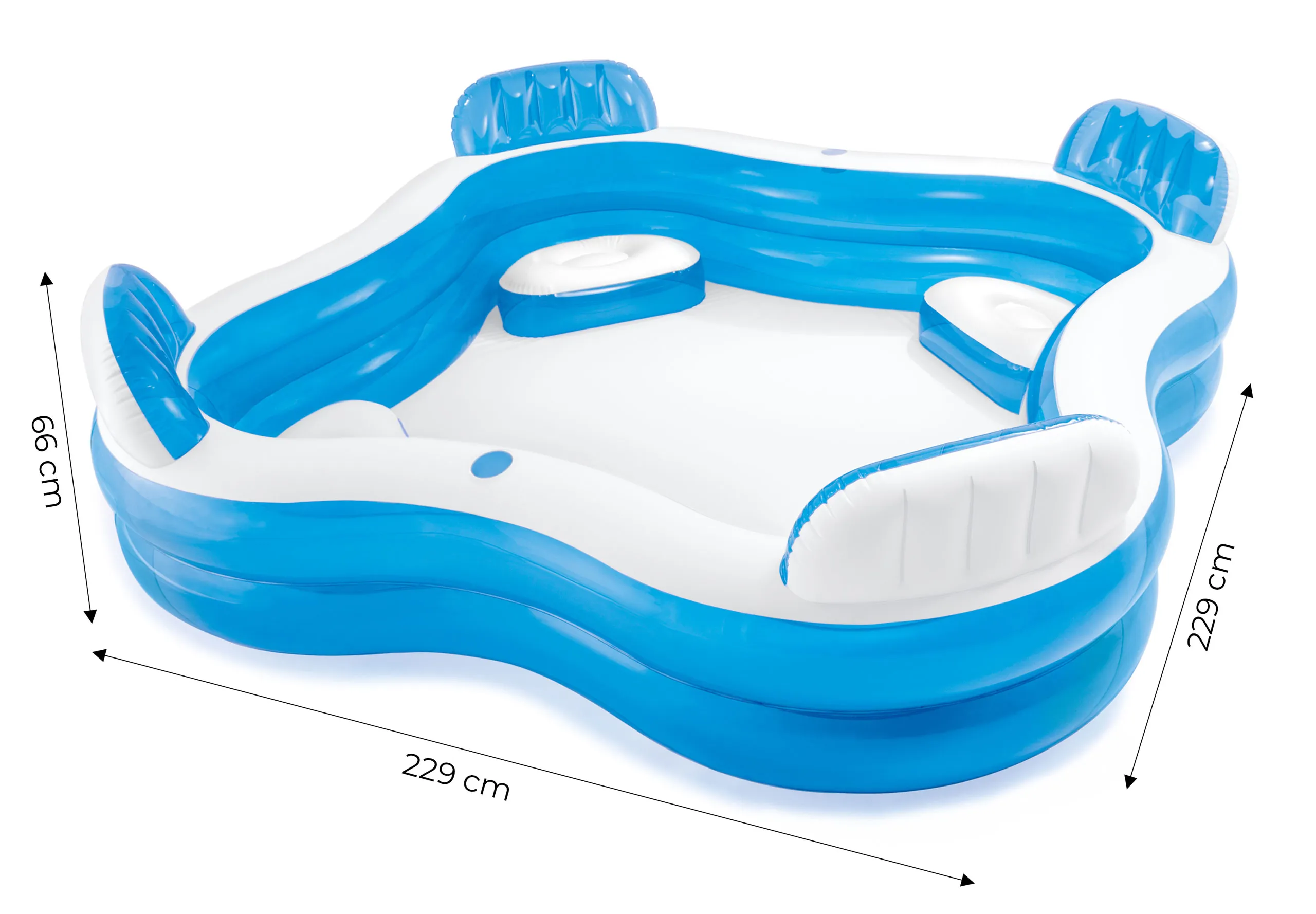 intex 56475 bazen na napuhavanje sa sjedištima 229x229cm - slika 9