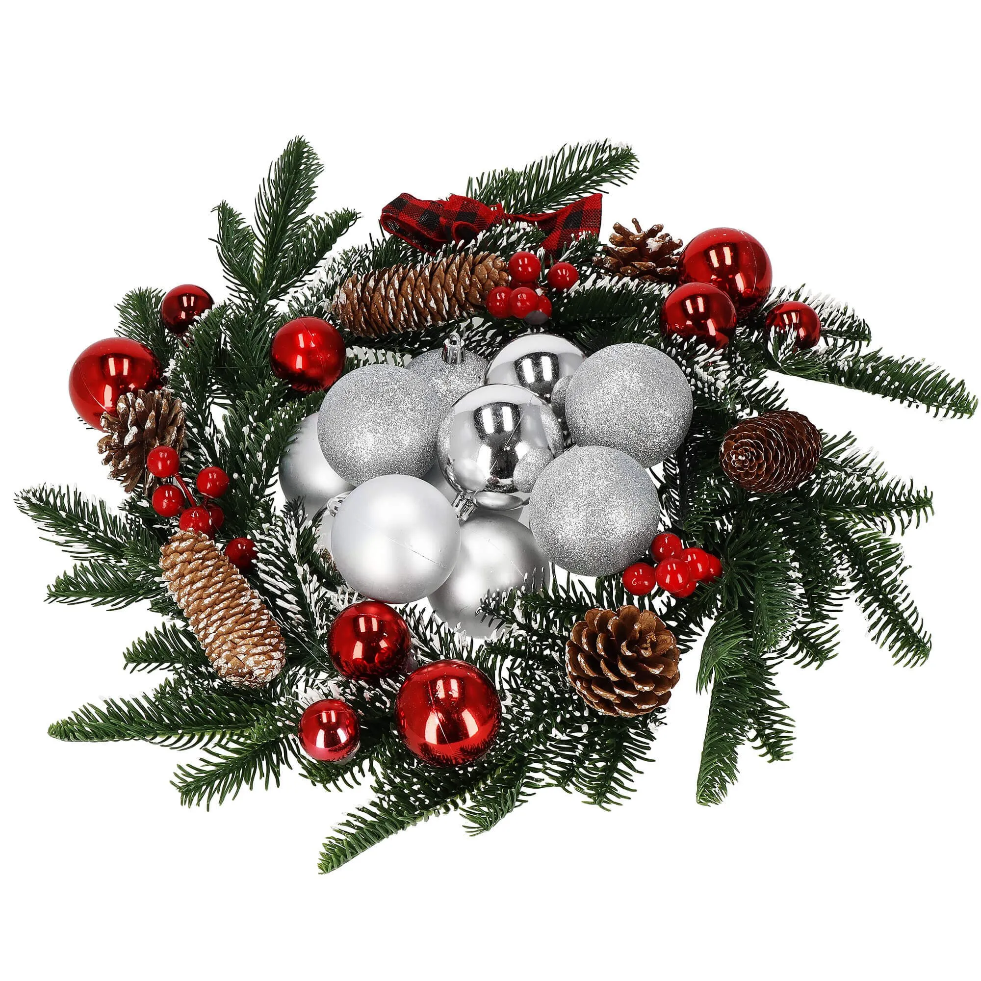 božićne kuglice 6 cm – set od 12 komada, srebrne - slika 3