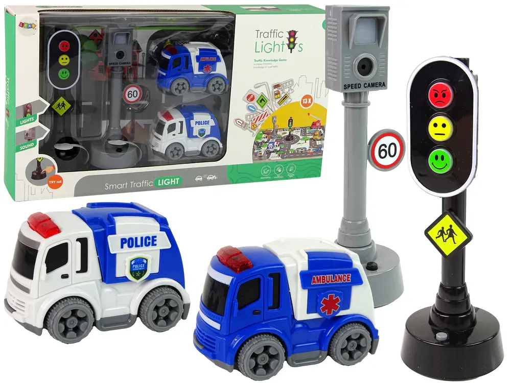 set automobila sa semaforima i prometnim znakovima - slika 2