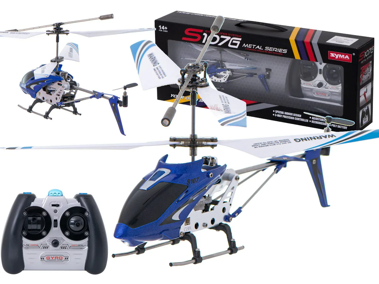 syma rc helikopter na daljinski s107g plavi - slika 2