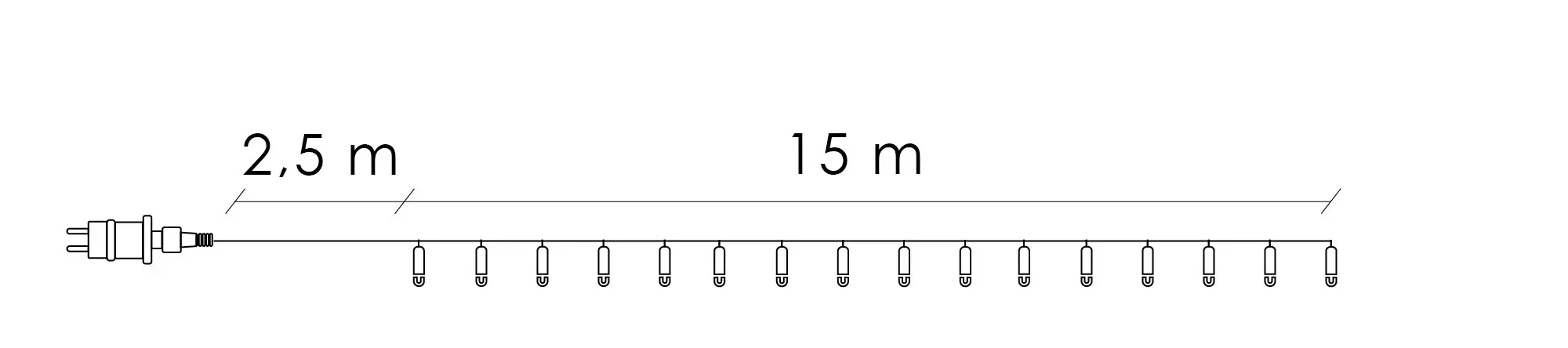lampice za božićno drvce 300 led dioda višebojne - slika 2