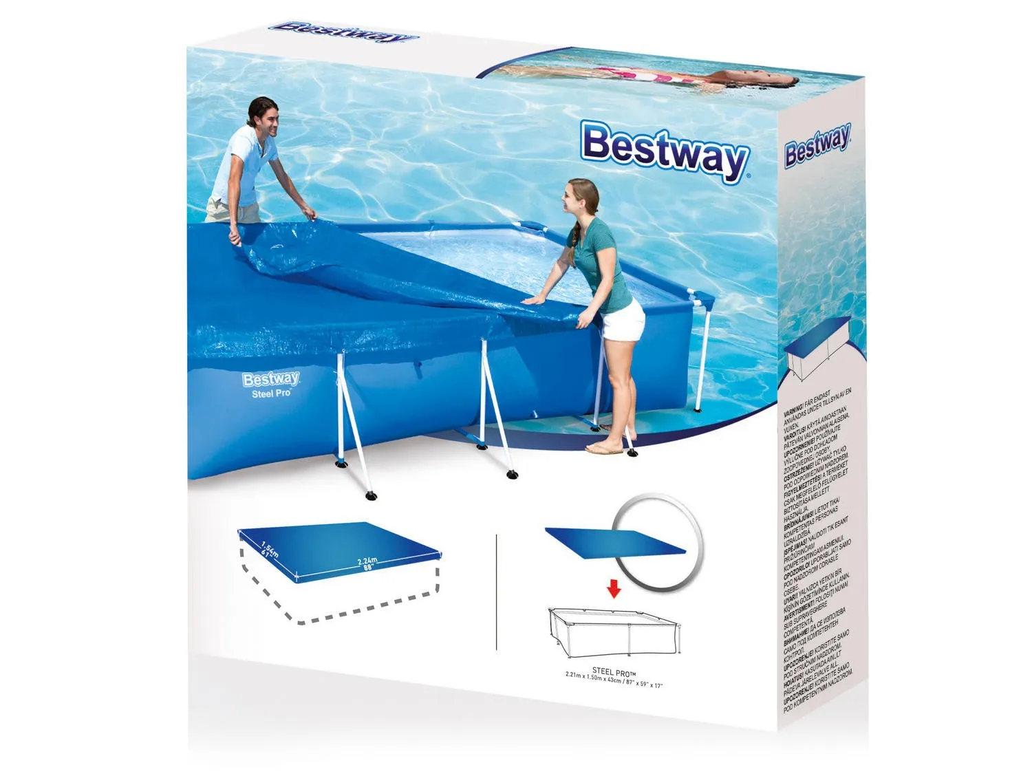 pravokutni pokrov 224 x 154 cm bestway 58103 - slika 5