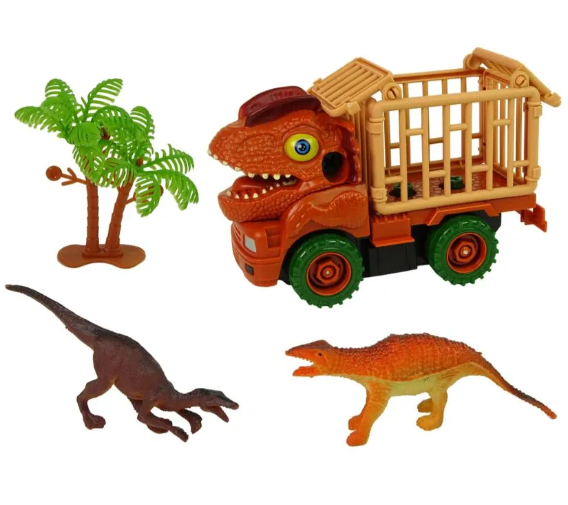 dinosaur kamion transporter narančasti s dodacima - slika 5