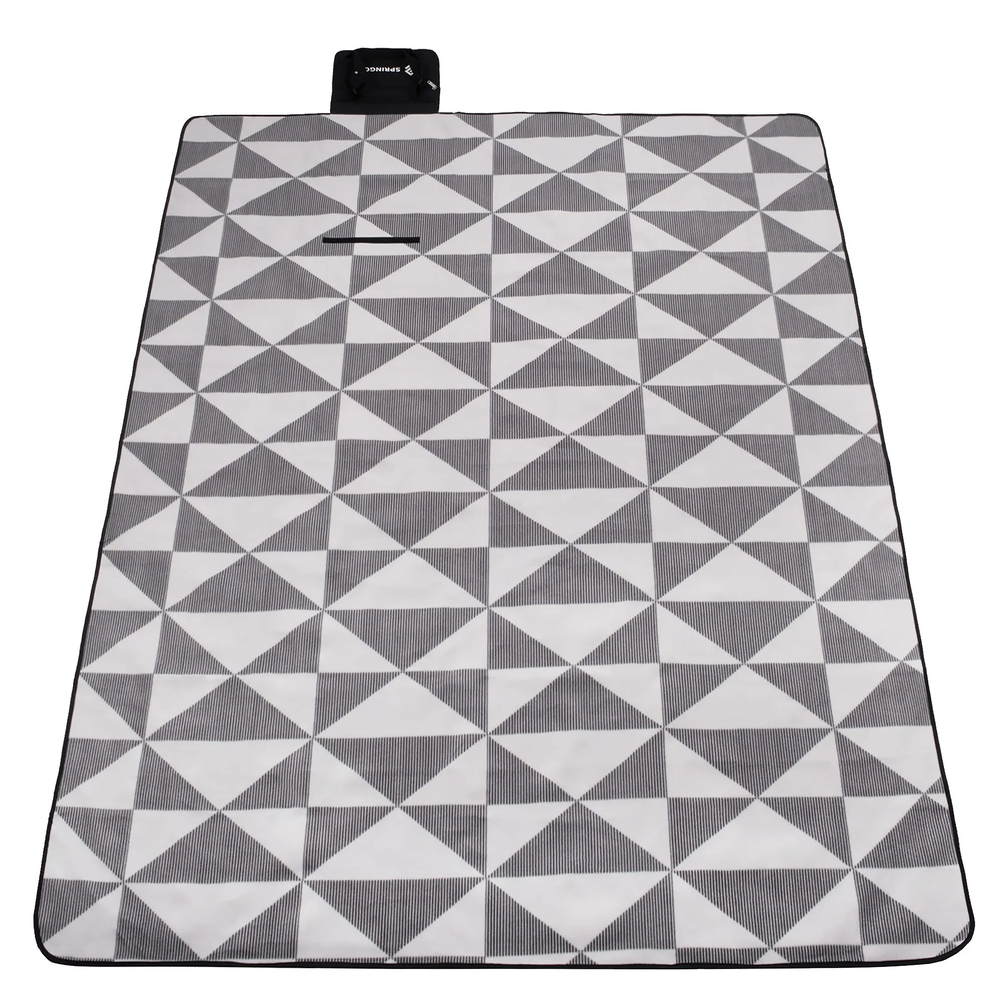 deka za piknik 180 x 220 cm karirana siva - slika 9