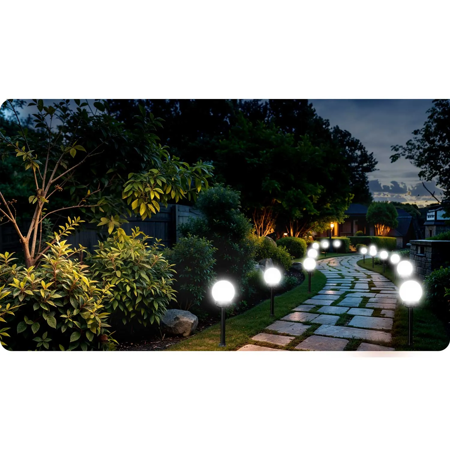 illumen ls-102 solarne kuglaste lampe, 4 kom - slika 7