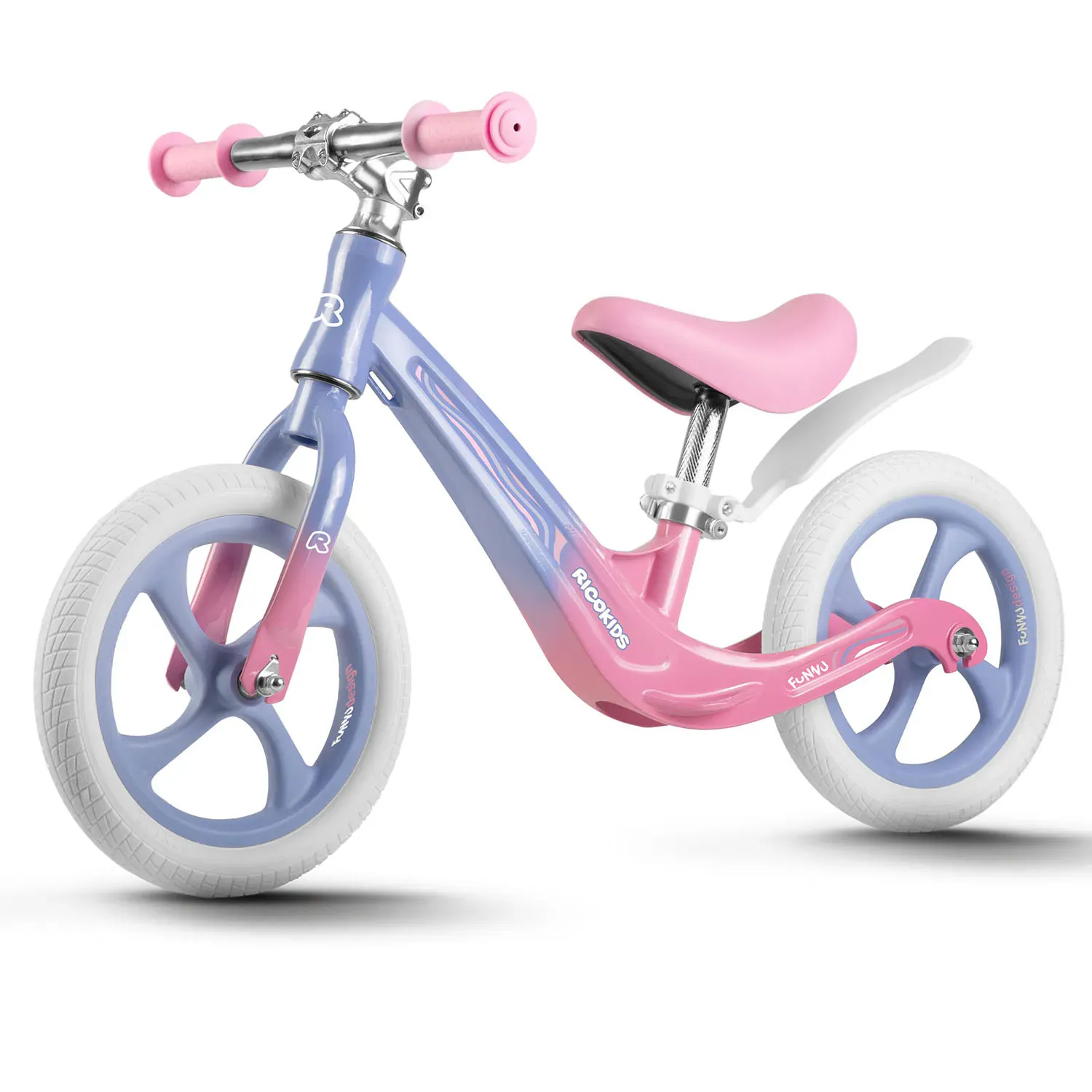 ricokids funnu bicikl bez pedala, ljubičasti - slika 2