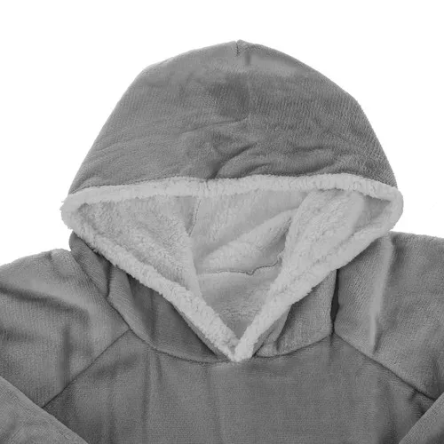 ruhhy velika xxl oversize majica deka u sivoj boji - slika 5