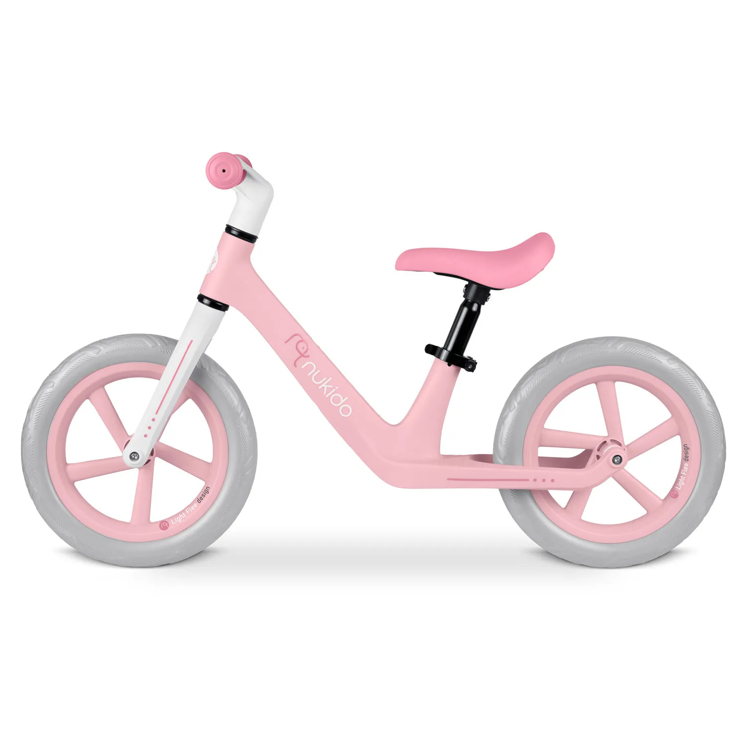 nukido light flee bicikl bez pedala, rozi - slika 3