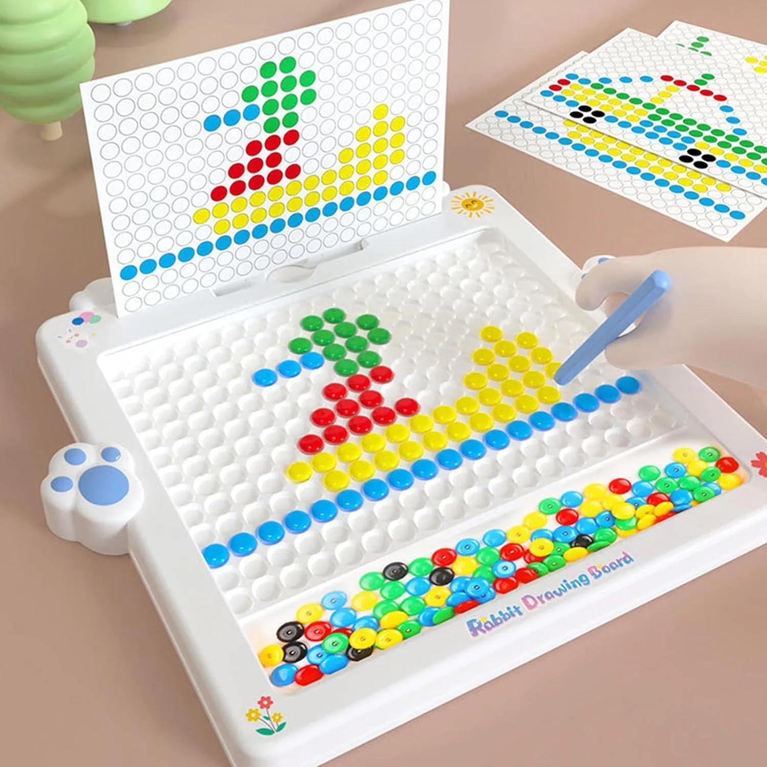 woopie magnetna ploča montessori magpad - bijeli zeko - slika 7