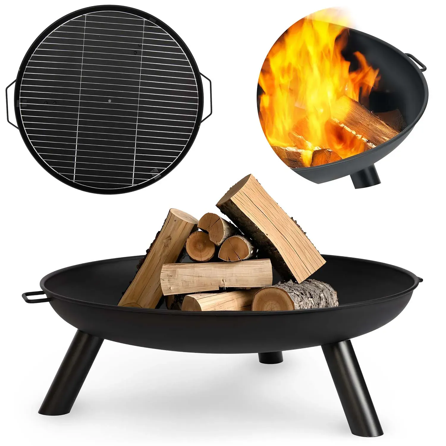 vrtni kamin s rešetkom 60 cm berdsen - slika 2