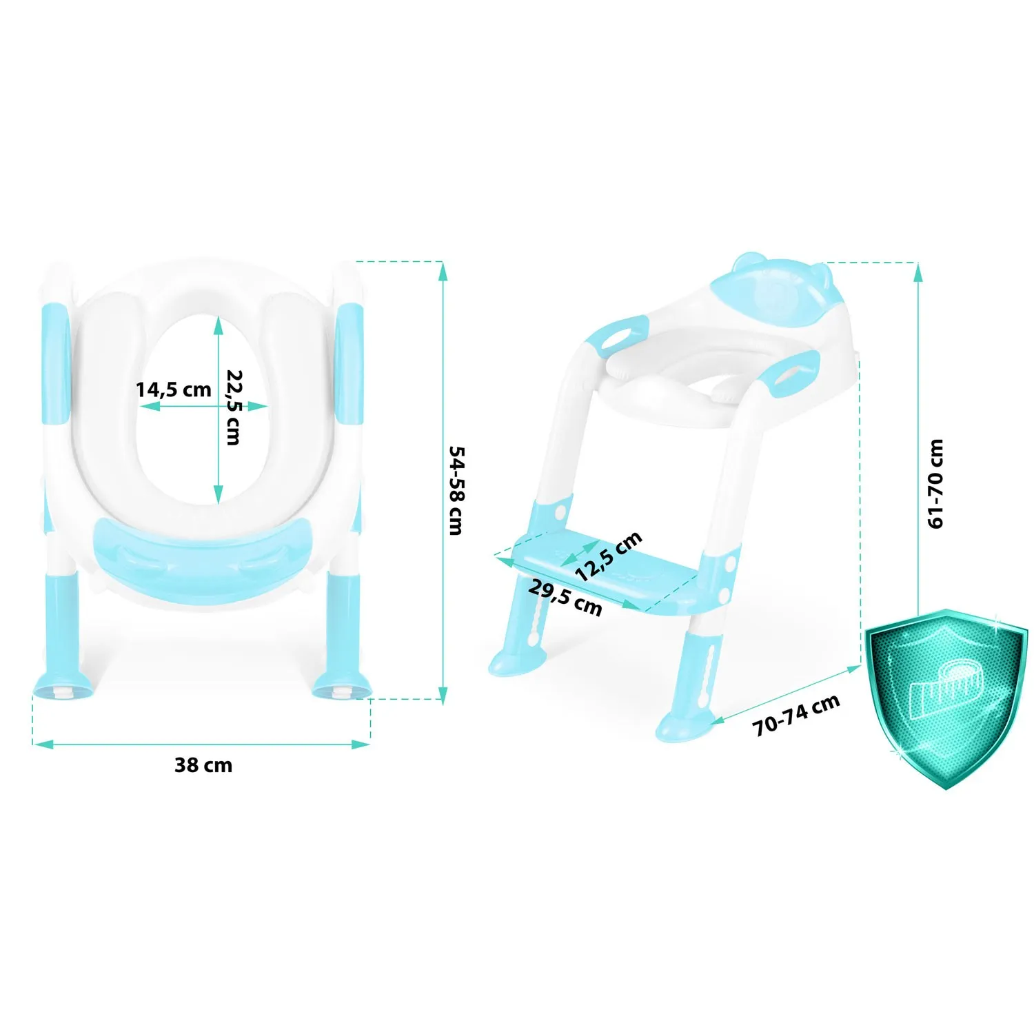 ricokids medvjedić nastavak za wc dasku s ljestvama 729200 plava - slika 10