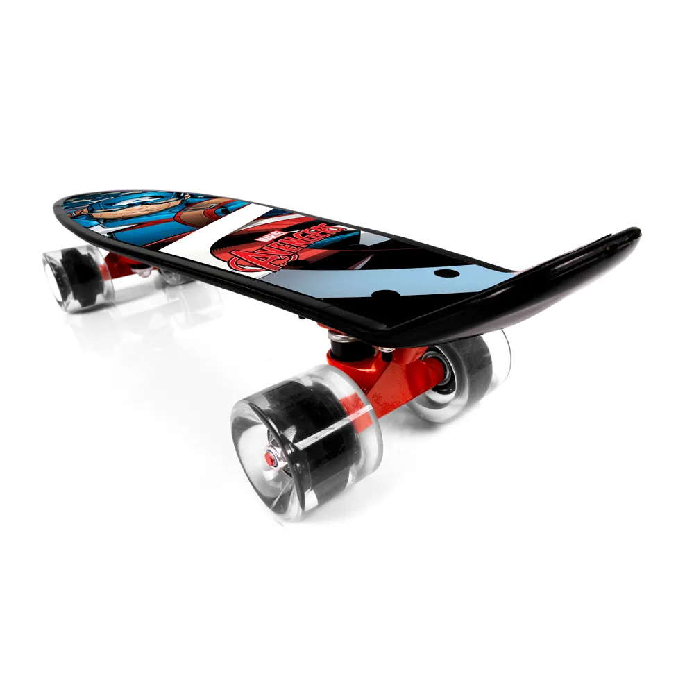 dječji skateboard captain america crni - slika 4