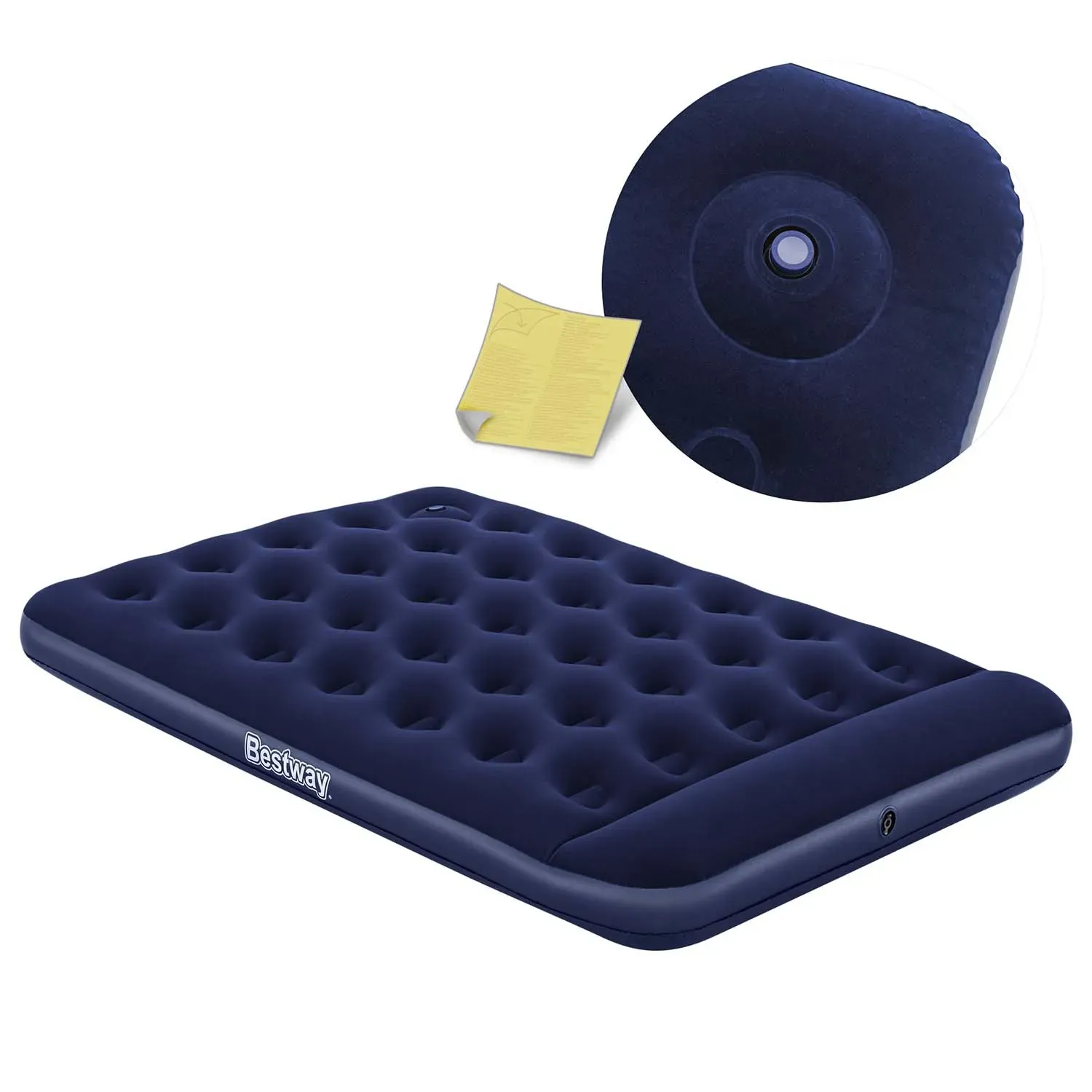 madrac na napuhavanje 191x137x28 cm s ugrađenom nožnom pumpom bestway 67225 - slika 1