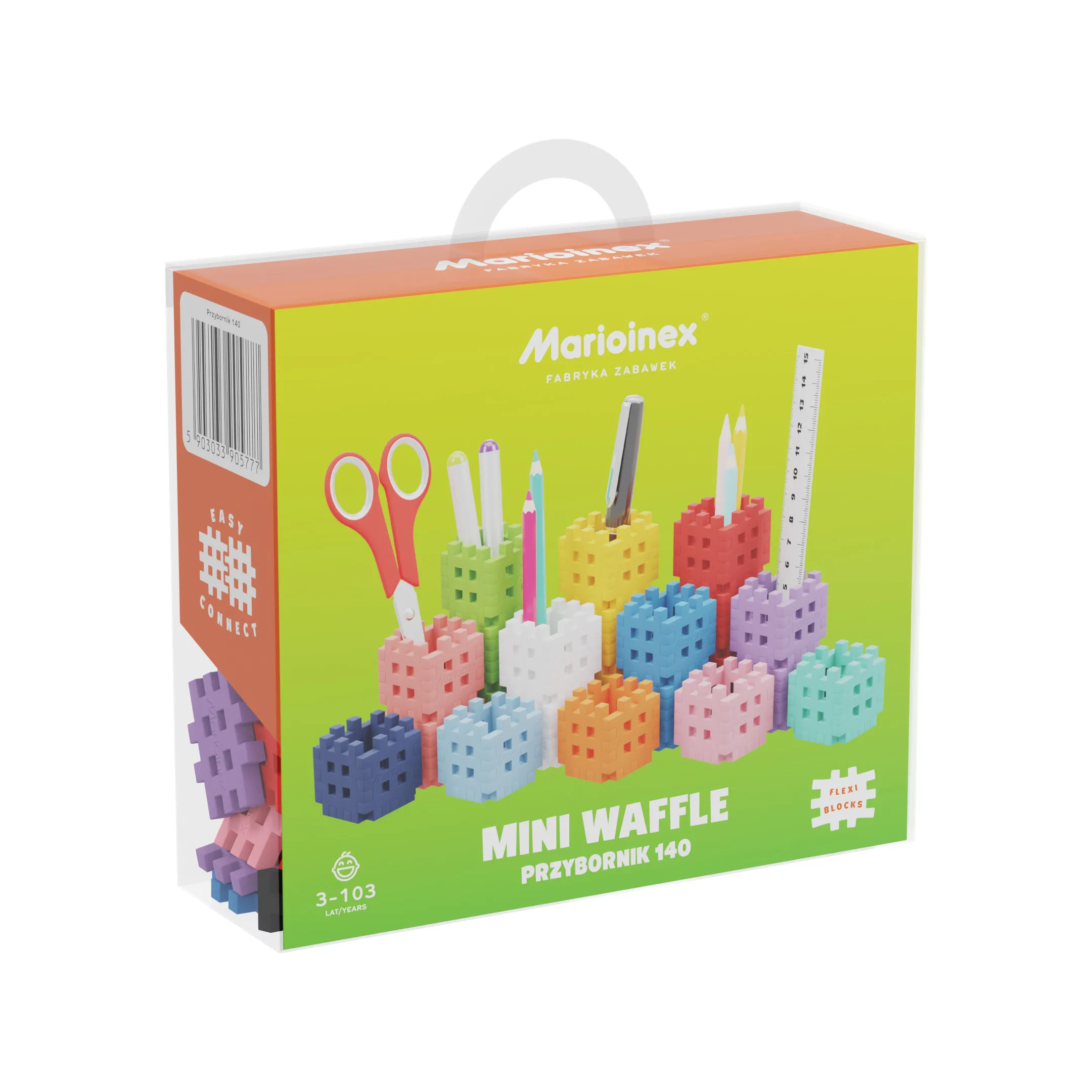 marioinex set mini waffle kockica stalak za olovke 140kom. - slika 3