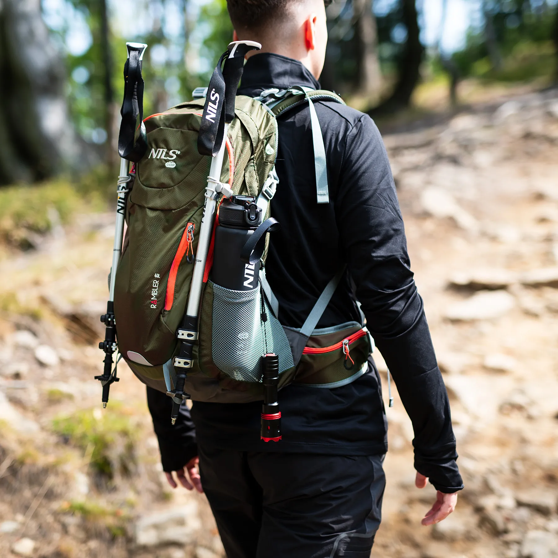 turistički ruksak zeleni rambler 40l nils camp - slika 9