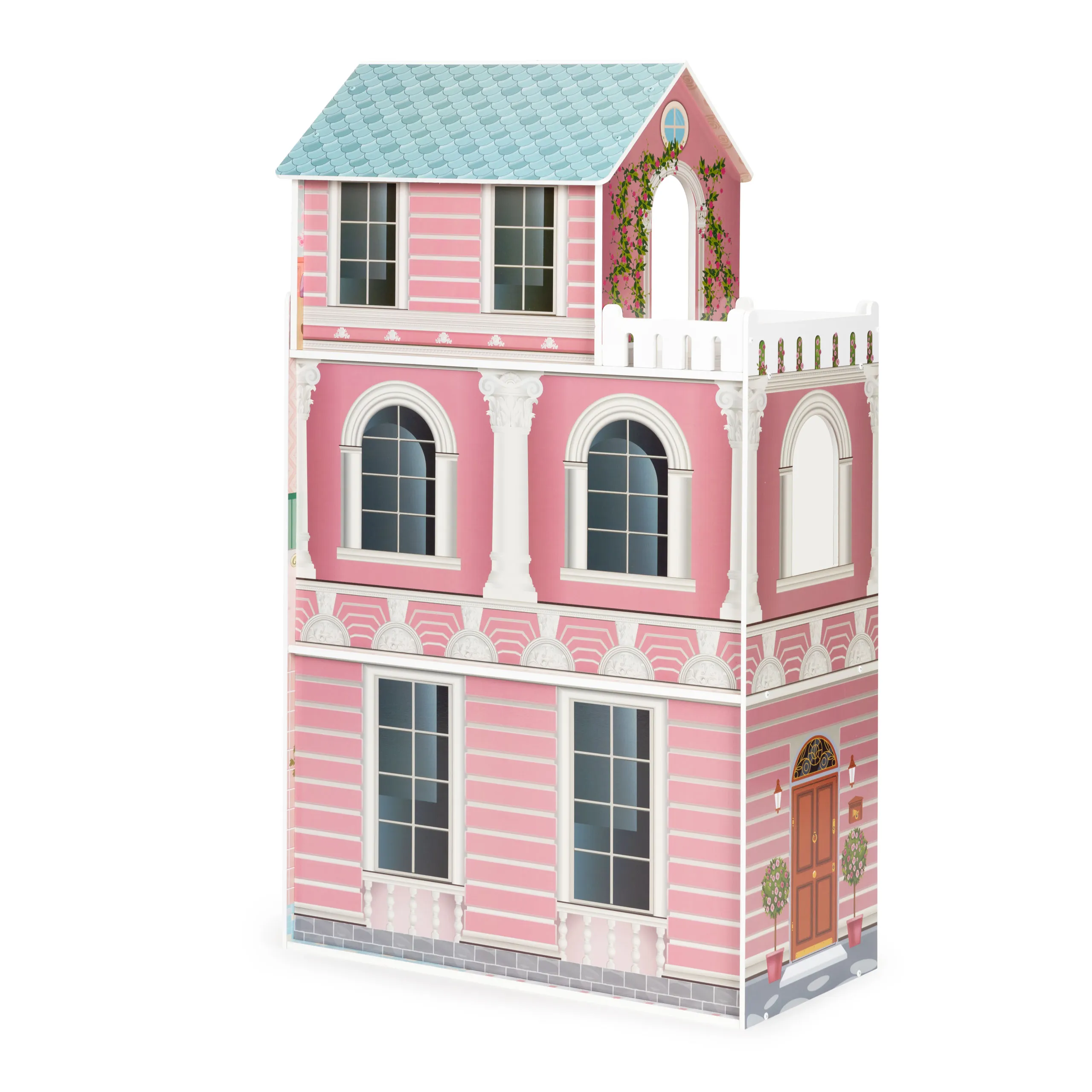 ecotoys velika kućica za barbie lutke 3 etaže - slika 6