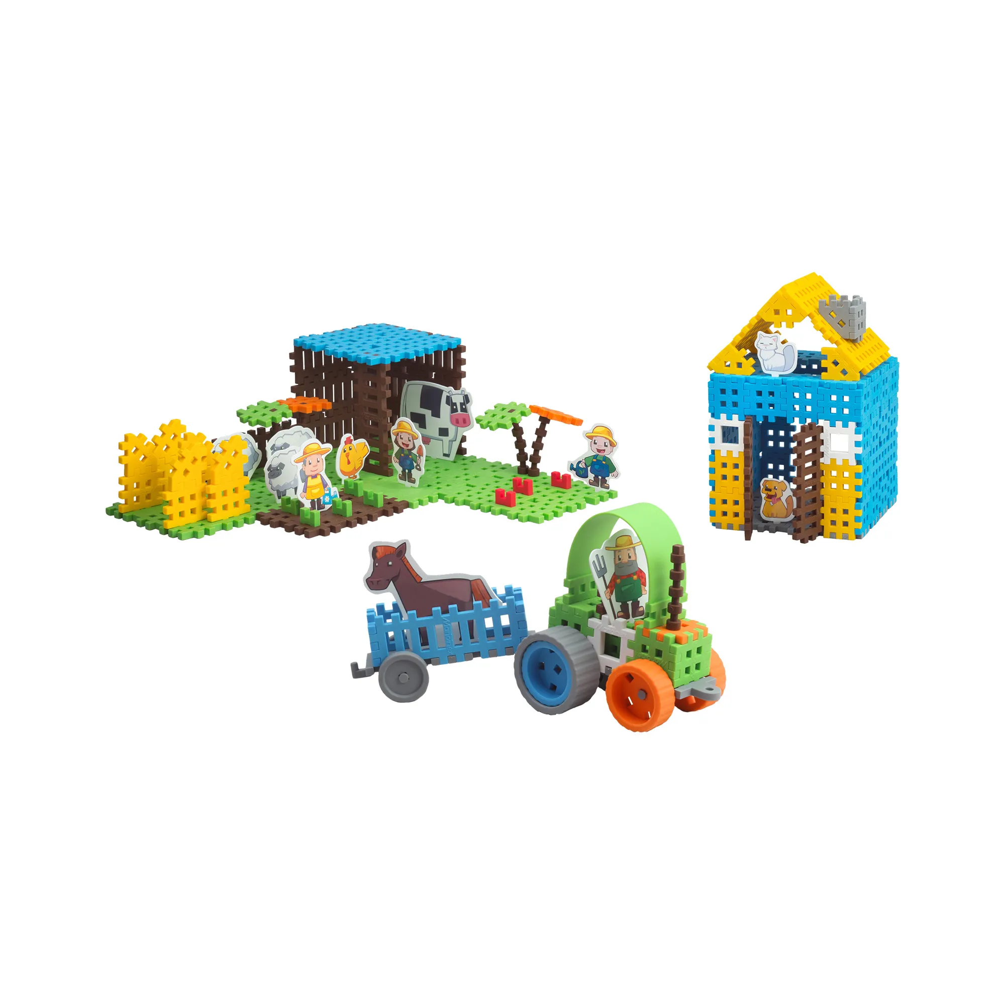 marioinex set waffle kockica farmer 185kom. - slika 7