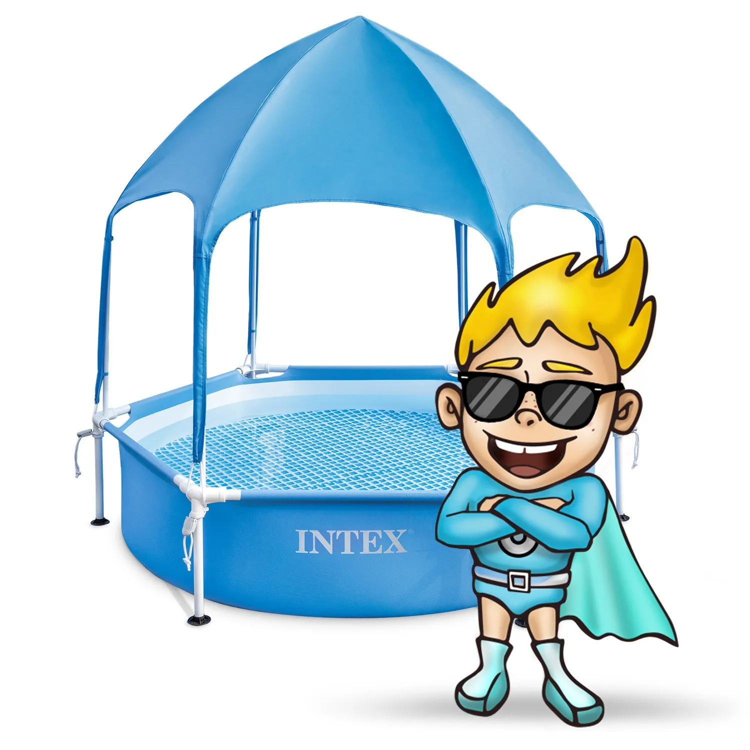 intex dječji bazen s okvirom i krovom 183 x 38 cm - slika 4