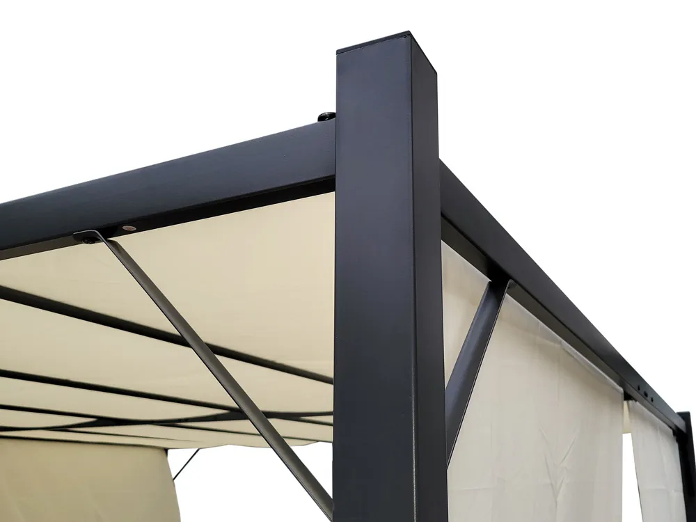 vrtna pergola para sole 3x3x2m vodootporna krovna konstrukcija - slika 8
