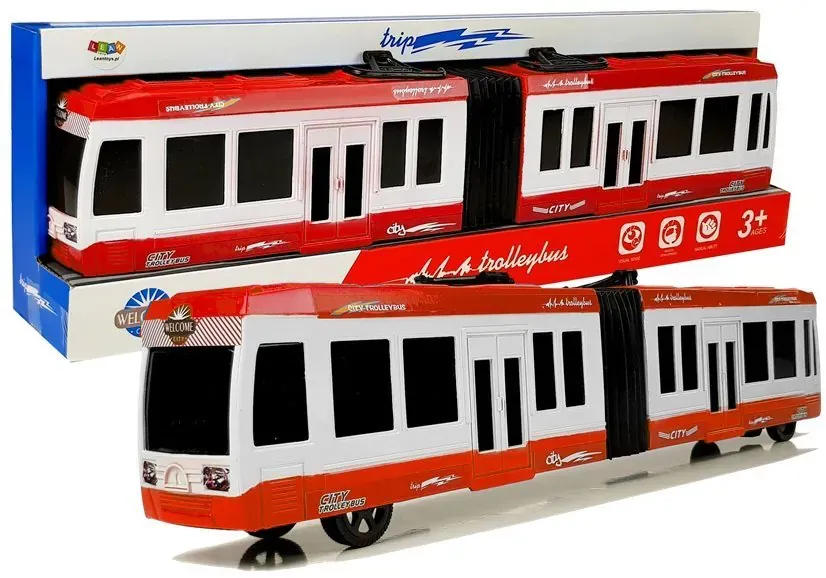 dječji gradski autobus na frikcijski pogon crveni - slika 2