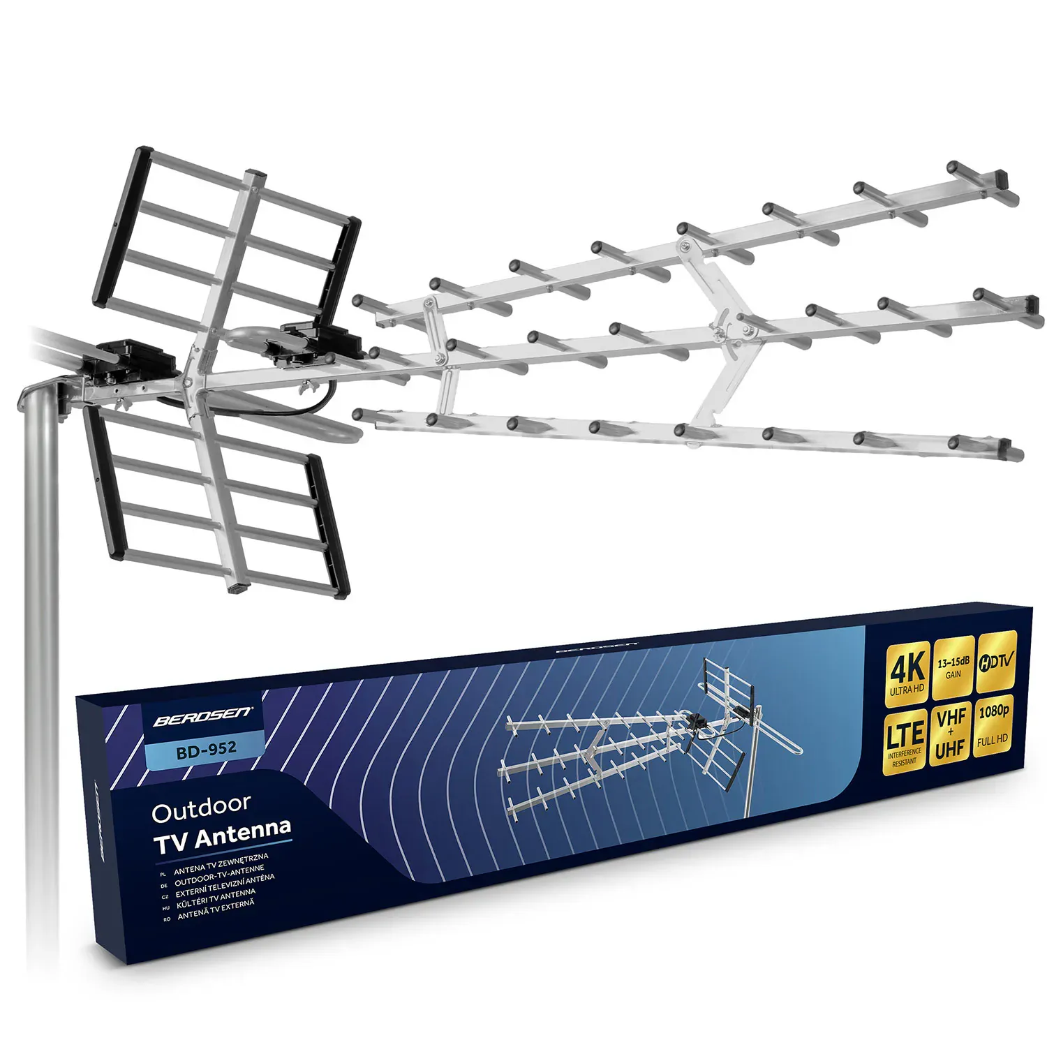 berdsen bd-952 usmjerena vanjska tv antena ultra hd 4k - slika 2