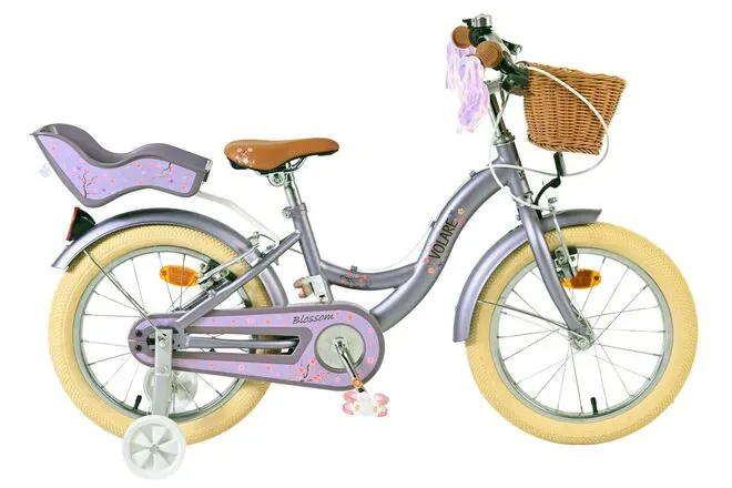 Volare Blossom dječji bicikl za djevojčice - 16" - ljubičasti - dvije ručne kočnice - Pribislavec